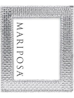Elegant Silver Basketweave Frame for 5x7 Photos - Stylish Home Decor Accent